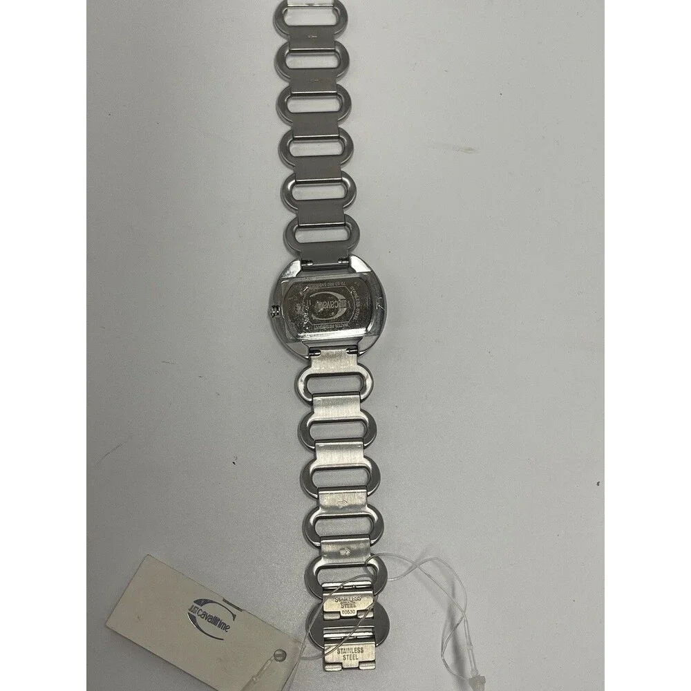 Just Cavalli Silver Stainless Steel Watch New Working Battery